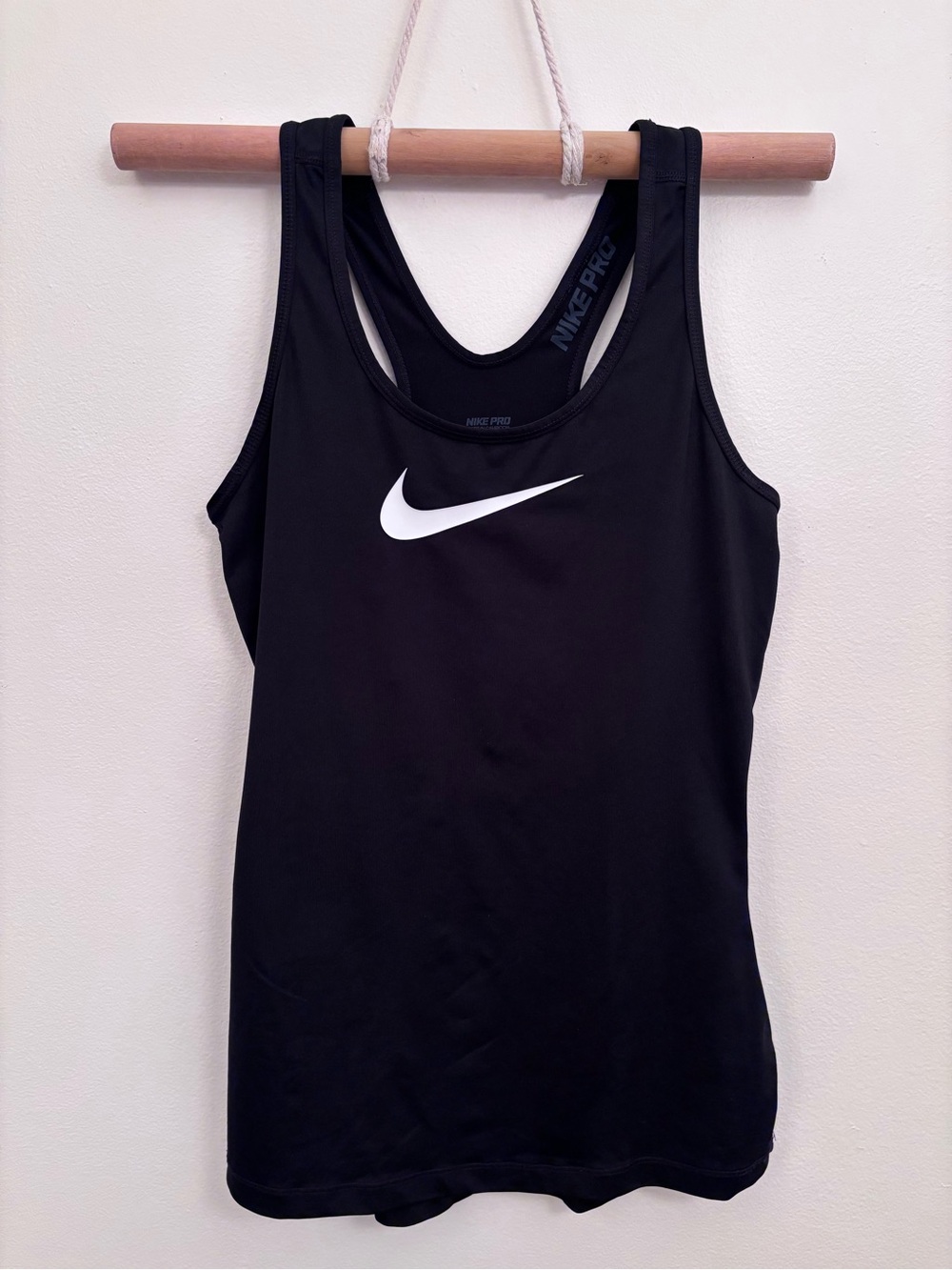 Nike Black Tank Top with White Swoosh